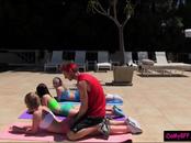 Yoga Session Of BFFs Turns Into Hard Sex With The Trainer