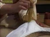 Oriental Woman Massages One Eager Pole