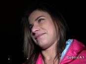 Brunette From Bar Bangs In Public