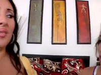 Couple Big-Titted Black Haired Milfs Enjoy The CFNM Foursome Indoors