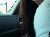 Hairy Pussy And A Blowjob By The Girlfriend Out In Public