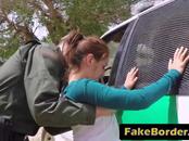 Horny Brunette Teen Takes Long Cock At Border